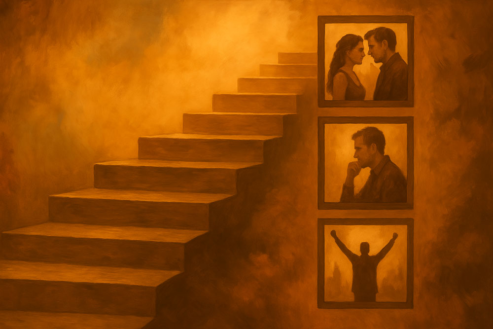 מדרגות עם סצנות